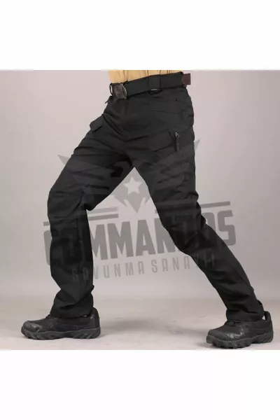 Мужские черные уличные брюки с короной