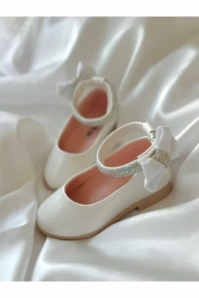 MEISJES ENKEL KLITTENBAND STENEN BALLERINA'S