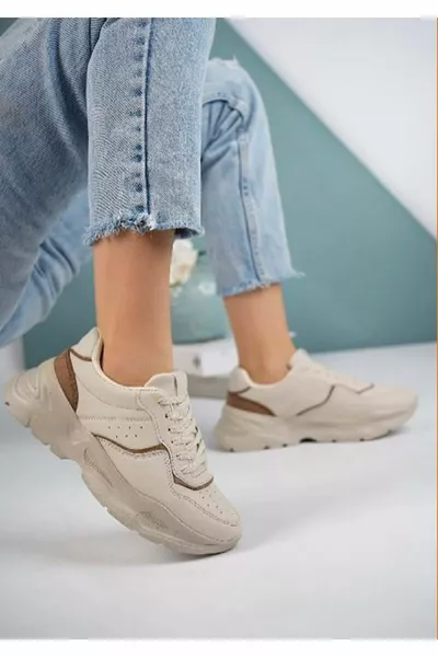Lambırlent  Sneaker Baskets Unisexe BEIGE