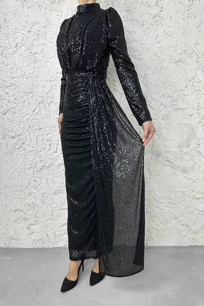 Payet Kumaş Elbise Tesettür Abiye