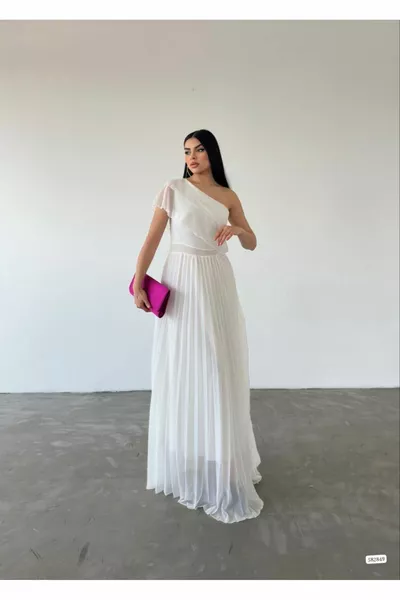 НОВАЯ МОДЕЛЬ ПЛИССИРОВАННОГО ШИФОНОВОГО ВЕЧЕРНЕГО ПЛАТЬЯ НА ПОДКЛАДКЕ И ВЫПУСКНОГО ПЛАТЬЯ  