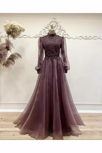 Organza Chiffon Hijab Abendkleider