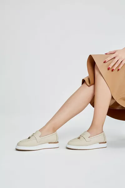 أوليمب نسائي بيج فلوتر أحذية جلد طبيعي متسكع