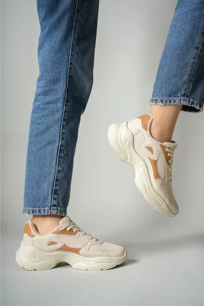 Women's Sneakers  Ecru Tan