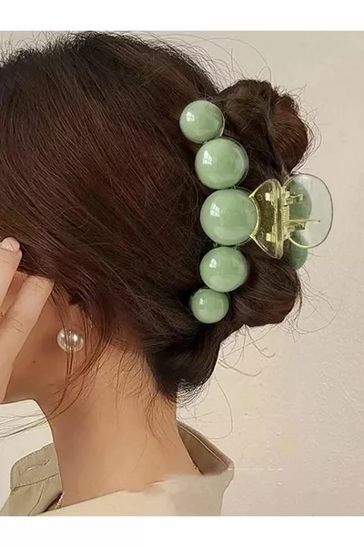 TUKAA Fermoir à loquet transparent vert pour femme