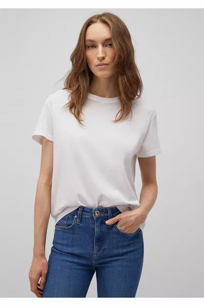 White Basic T-Shirt Regular Fit / Normal Cut 