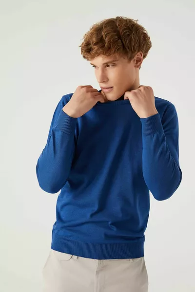 العادية صالح الأزرق المضادة للريش طاقم الرقبة متماسكة سترة