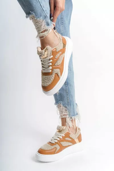 نسائي الدانتيل متابعة ليوبارد مفصلة عارضة أحذية رياضية عارضة