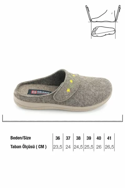 Дамски зимен бродиран дизайн велкро регулируеми удобни чехли за домашна градина