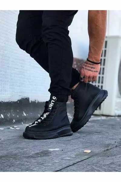  Charcoal Ribbon Halve Enkellaarzen