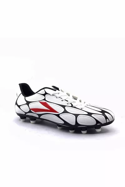 Gediz White Football Boots Grass Astroturf Men's Football Shoes