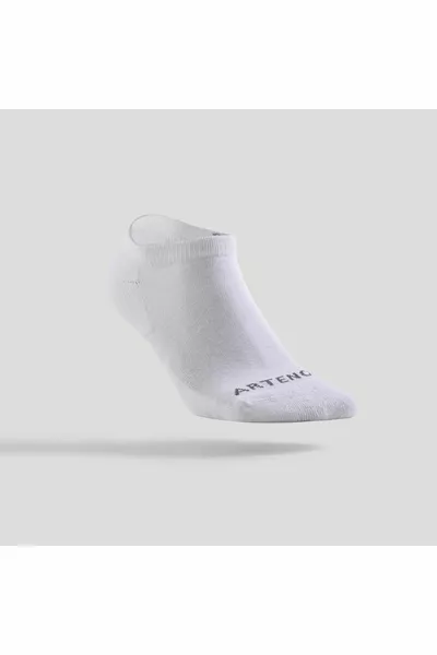 Чорапи за тенис - къса раковина - 3 чифта - бели - 