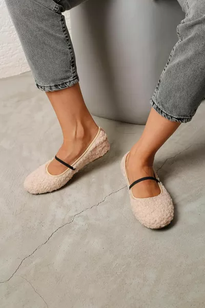 نسائي بيج ماري جين تيدي أفخم مطاط عارضة راقصة الباليه الباليه الشقق 