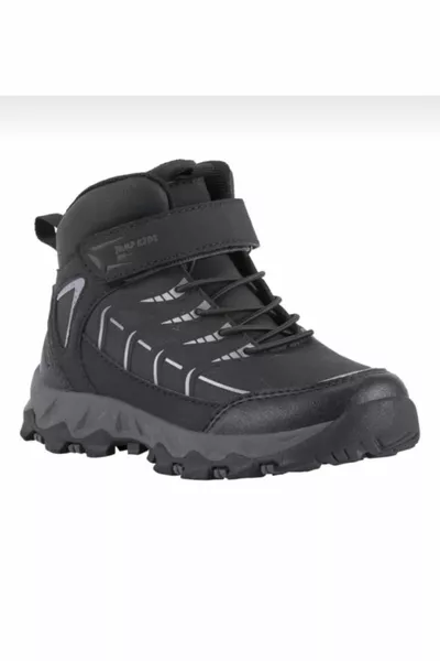 حذاء فيليه أسود للأولاد 