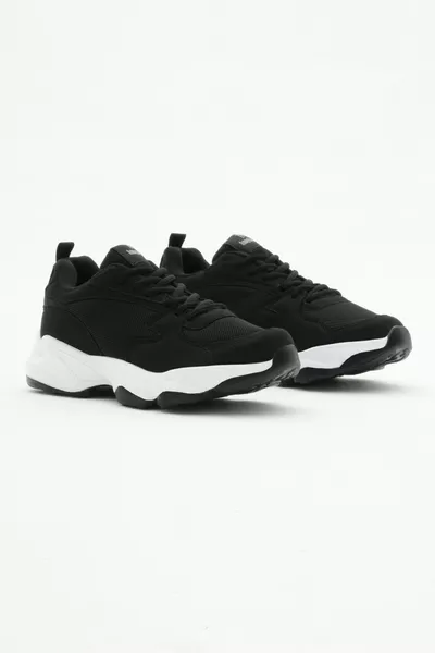 Baskets unisexes noires et blanches Zyp