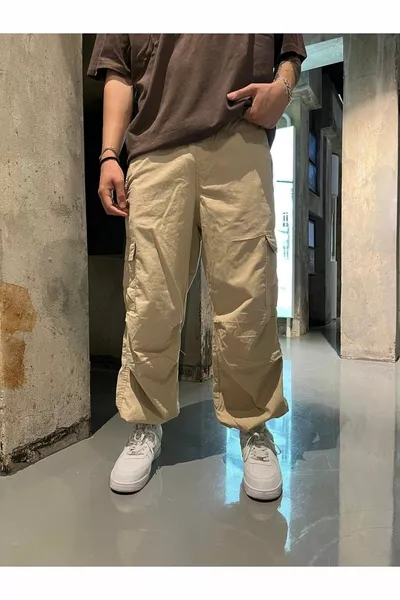 Parachute Beige Pants with Cargo Pockets