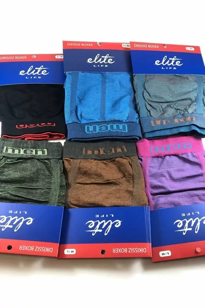 Men's Seamless 6-Pack Mixed Color Boxer 