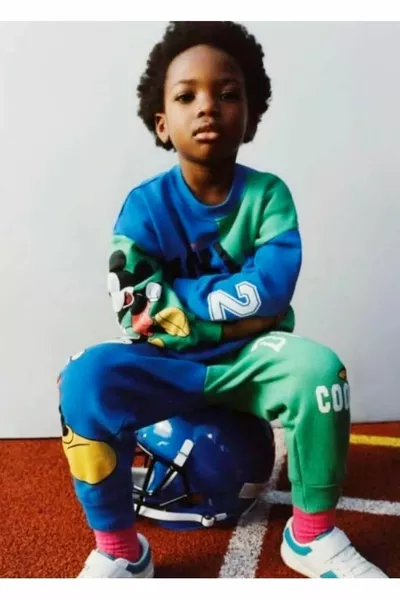 Mickey Mouse Image Bébé Enfants De Bas En Haut Ensemble-Multicolore