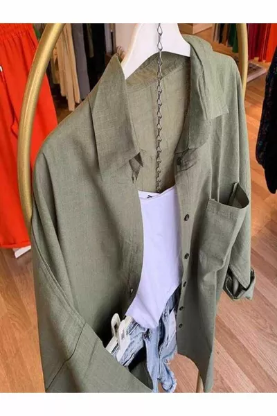 المرأة قميص الكتان كبير الحجم الموسم الجديد قميص الكتان الصيف