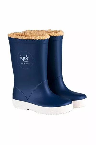 أحذية بولي كلوريد الفينيل للأولاد باللون الأزرق الداكن  سبلاش Nautıco