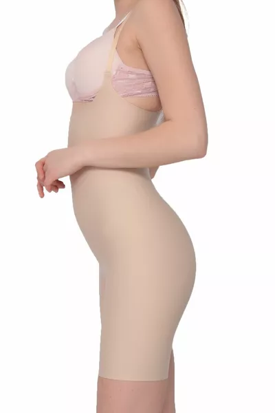 Corsetto da donna a controllo totale di nuova generazione, lunghezza completa, effetto snellente di 2 taglie, taglio laser senza cuciture