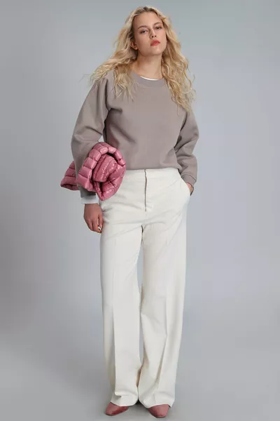 Uwen Dames Gebreide Sweatshirt Vison