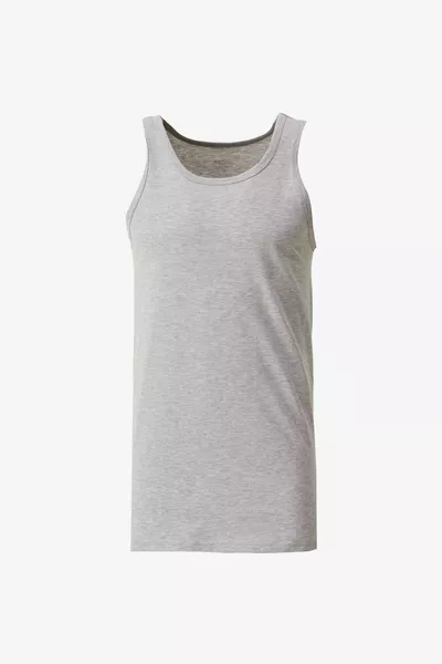 Sac à dos 2 pièces en coton gris chiné coupe normale pour hommes