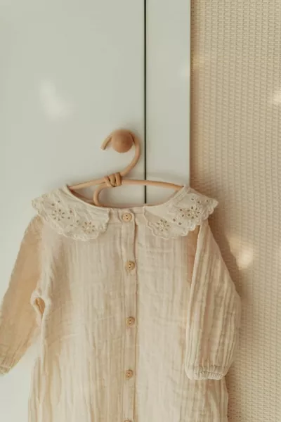 Pico Collar Organic Muslin Baby Romper (WITH SOCKS GIFT)