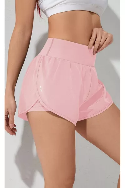 Ghassy Co. Women's 2 in 1 Running Sports Athletic Gym Shorts with Phone Pocket