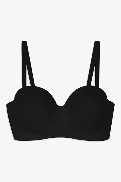 Reggiseno a coste donna con spalline sottili