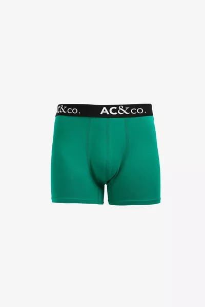 Men's Premium Cotton Black-Green Patterned Stretch 3-Pack Boxers (Groom's Trousseau) Bridal Set