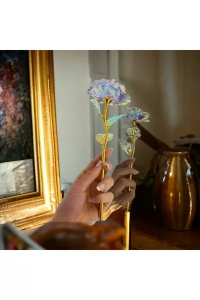 Специално за Деня на влюбените на  февруари Безсмъртна вечна роза Подарък за любимия Изкуствена роза Galaxy Rose