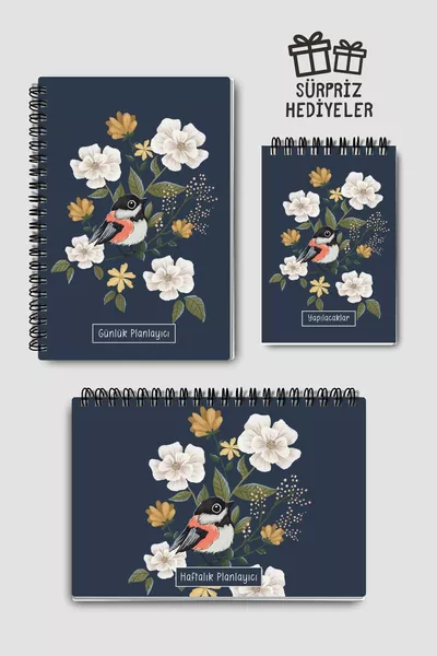 Комплект от 3 планера, Дневен планер, Седмичен планер, Списък със задачи, Академичен тефтер