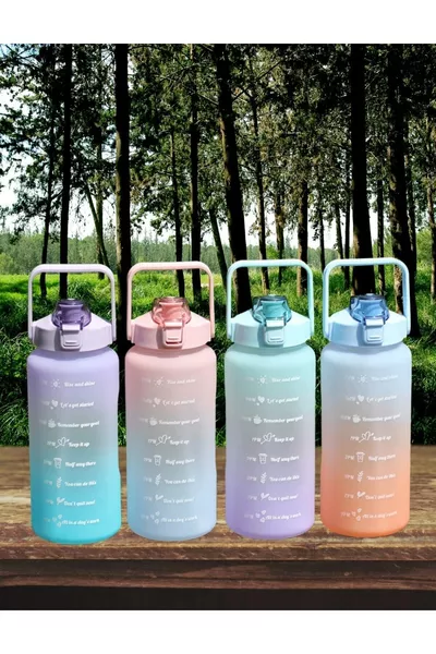 The Bottle Motivational 2-Pack Water Bottle Hydration Bottle 2L ml Tritan Water Bottle with Cap