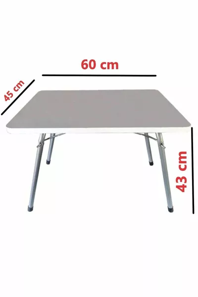 Folding Table Balcony Garden Camping Picnic Table  Cm - Black Marble