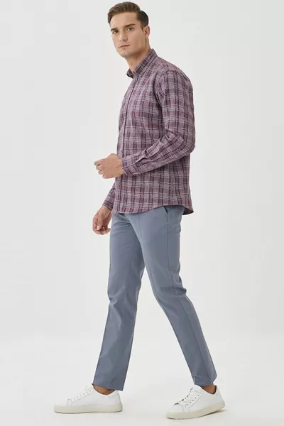 Herren Oil Slim Fit Slim Fit Freizeithose mit Seitentasche