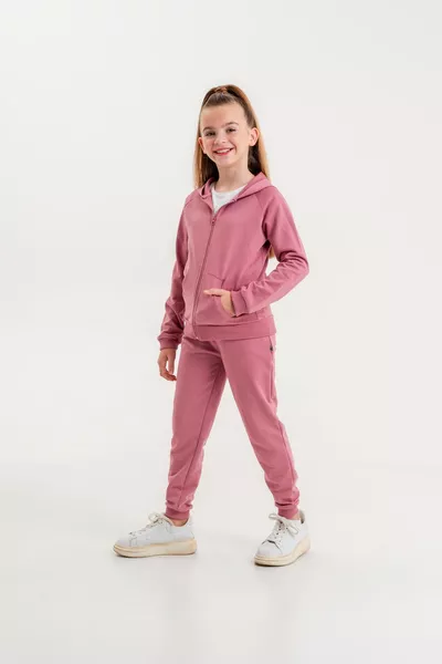 طقم رياضي للبنات بأزرار أو سحاب أساسي