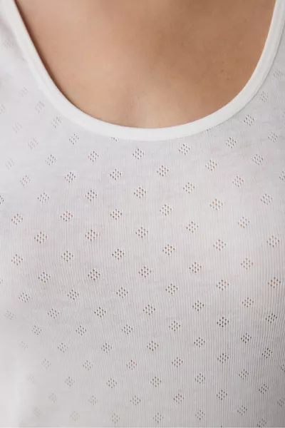 Witte Tanktop met Brede Bandjes