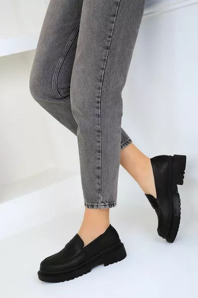 SCHWARZ Damen Loafer Schuh 