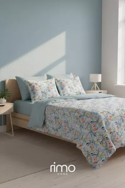 Double-Sided Double Bed Duvet Cover Set Colorful