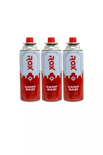 Camping Stove Gas Cartridge with Valve g - 3 Pieces