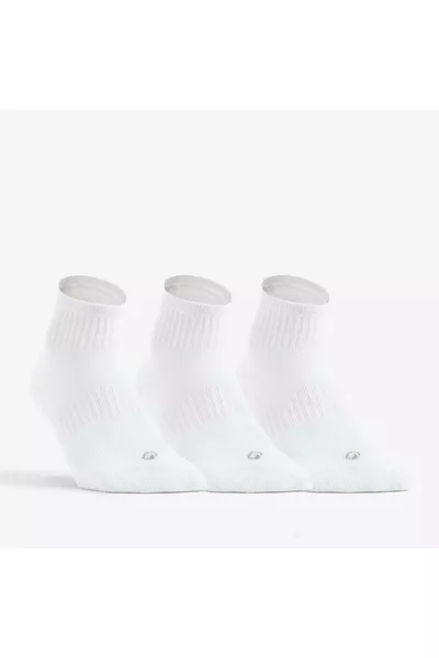 Chaussettes de tennis Artengo - Hauteur moyenne - Unisexe - Lot de 3 paires - Blanc -  Rs