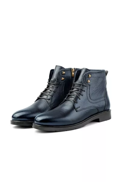 Rico Genuine Leather Lace-Up Rubber Sole Men's Boots, Lace-Up Boots