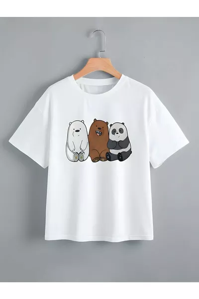 Pandas Printed Girls'/Boys' T-Shirt