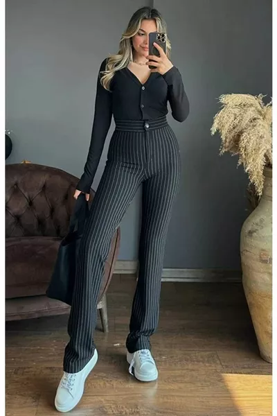 Pantalon Palazzo à rayures pour femme