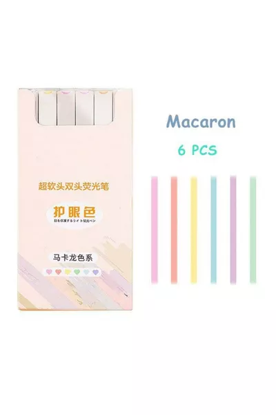Набор из 6 двусторонних пастельных флуоресцентных карандашей Lightcolor – для буллет-журнала и заметок