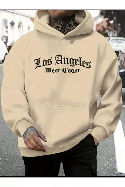 Los Angeles Printed Hoodie Sweatshirt