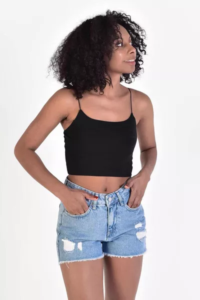 Thin Strap Crop Bustier 