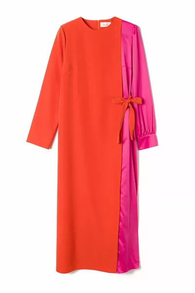 CONTRASTING COLOR DRESS