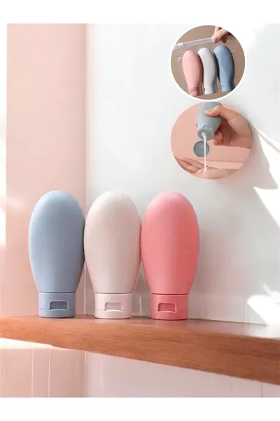 Многофункциональный набор для путешествий в скандинавском стиле из 3 многоразовых бутылочек/пустой пакет для крема